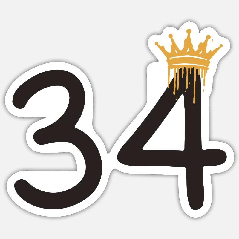 34 - Sticker size S (10 x 10 cm) - white matte