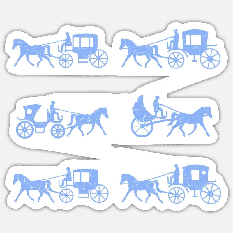 Carriage Coachman - Sticker size S (10 x 10 cm) - white matte