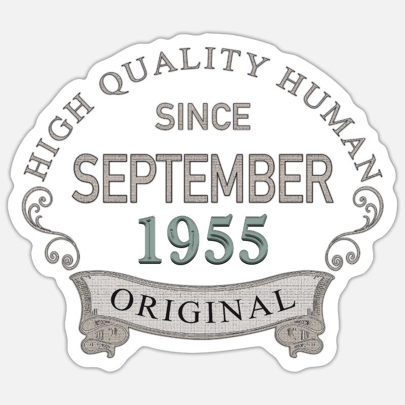 Since_September_1955 - Sticker size S (10 x 10 cm) - white matte