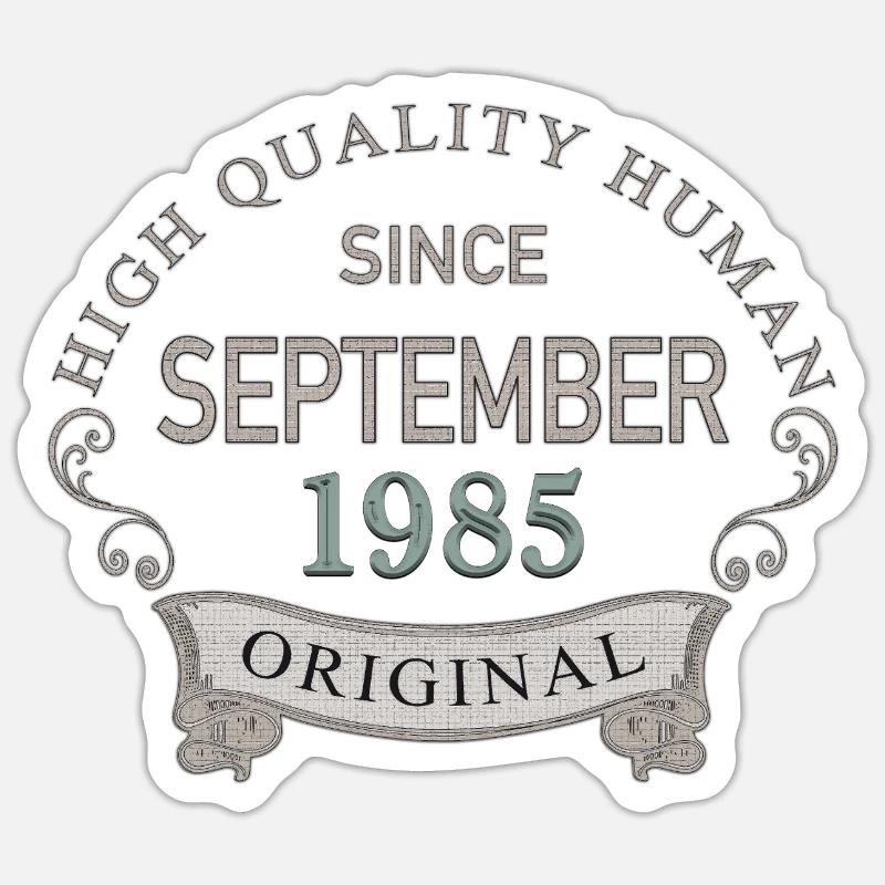 Since_September_1985 - Sticker size S (10 x 10 cm) - white matte