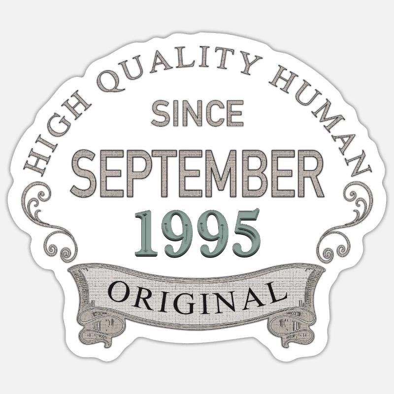 Since_September_1995 - Sticker size S (10 x 10 cm) - white matte