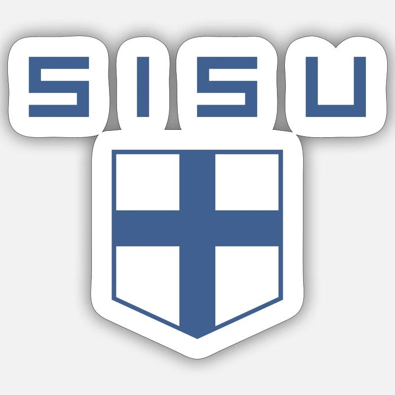 Sisu - Sticker Größe S (10 x 10 cm) - Mattweiß