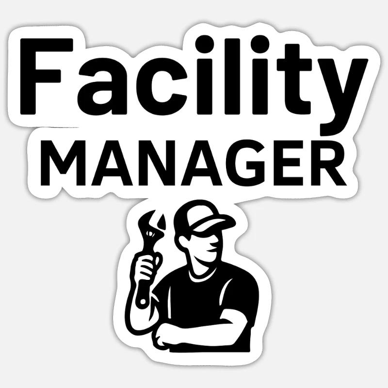 Facility Manager - Sticker Größe S (10 x 10 cm) - Mattweiß