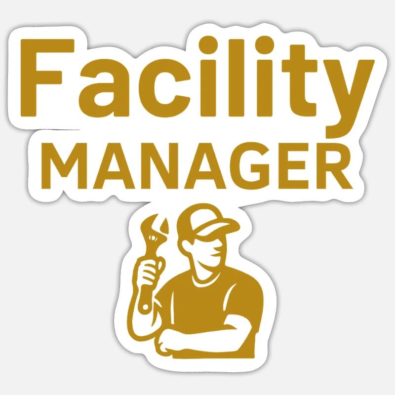Facility Manager - Sticker size S (10 x 10 cm) - white matte