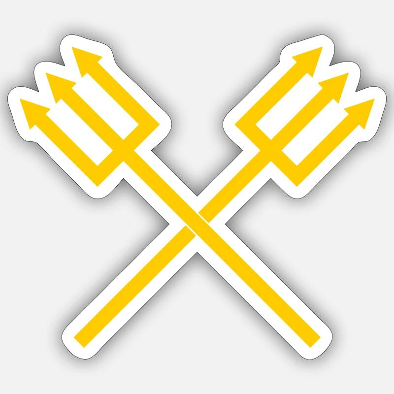 Trident - Sticker size S (10 x 10 cm) - white matte