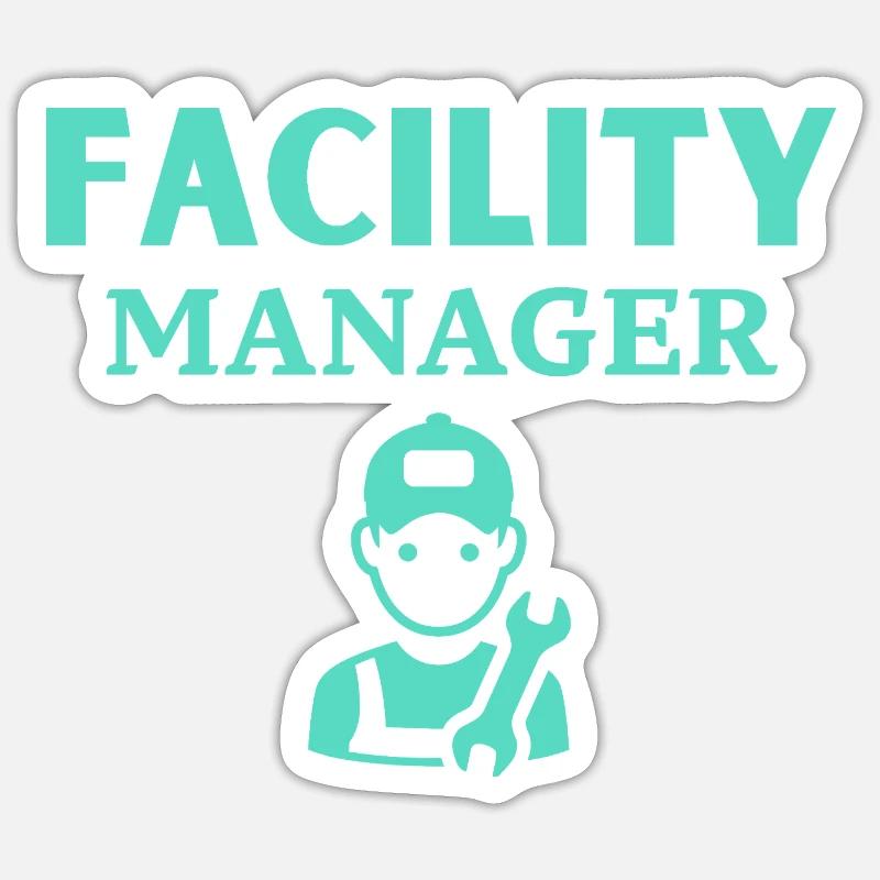 Facility Manager - Sticker Größe S (10 x 10 cm) - Mattweiß