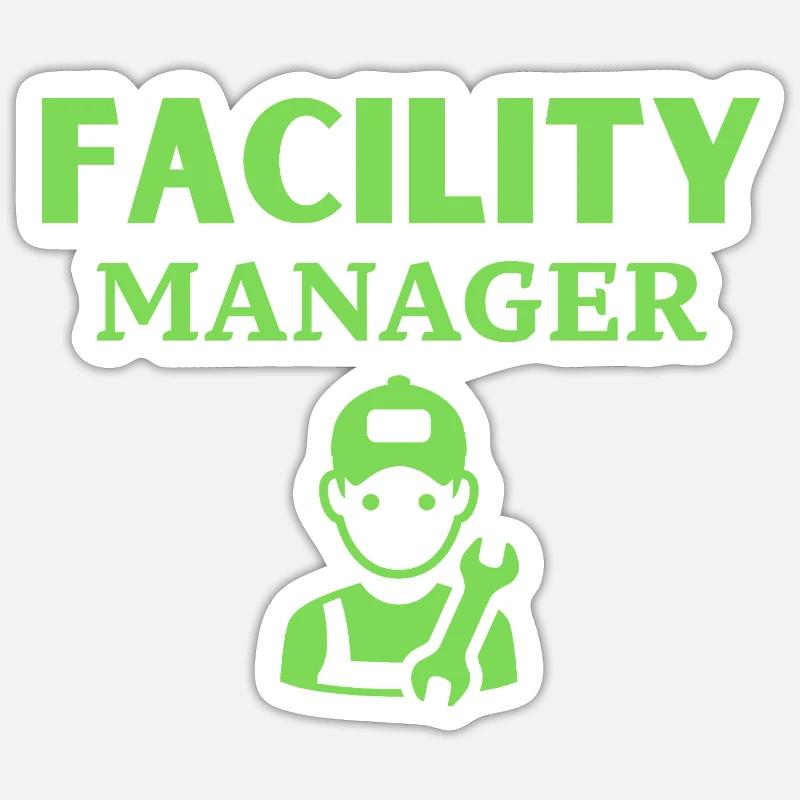 Facility Manager  - Sticker Größe S (10 x 10 cm) - Mattweiß