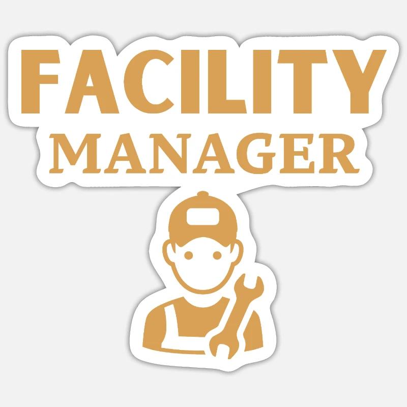 Gestionnaire d’installations - Sticker taille S (10 x 10 cm) - blanc mat