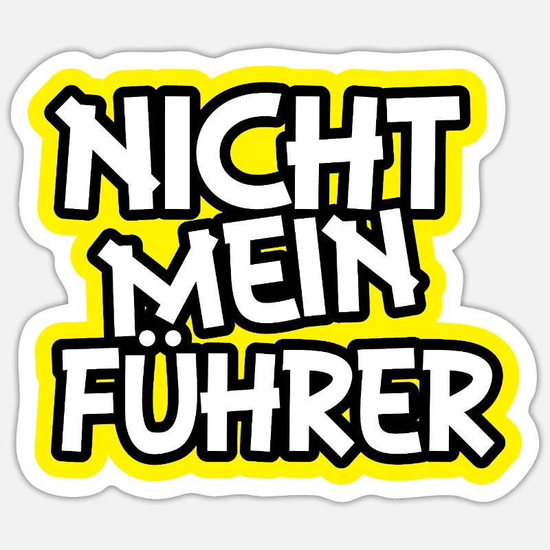 Pas mon guide Graffiti Design Sticker taille S (10 x 10 cm)