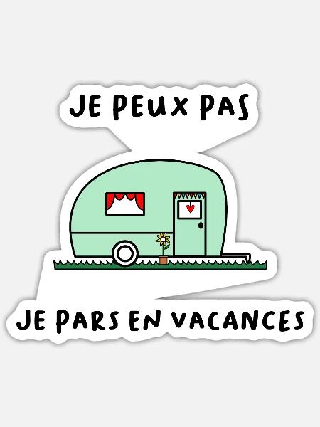 ICH KANN NICHT. FEIERTAG. FROHE FEIERTAGE. SOMMER - Sticker Größe S (10 x 10 cm) - Mattweiß