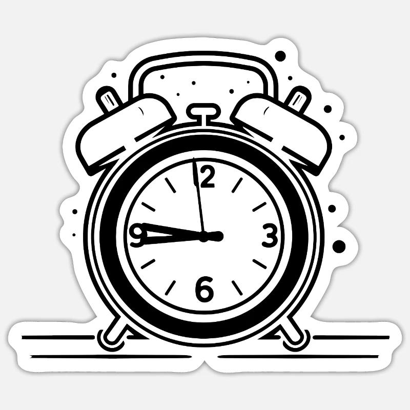 Alarm clock Sticker size S (10 x 10 cm)
