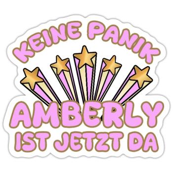 Amberly als Frauenname - Sticker Größe S (10 x 10 cm) - Mattweiß - Vorne