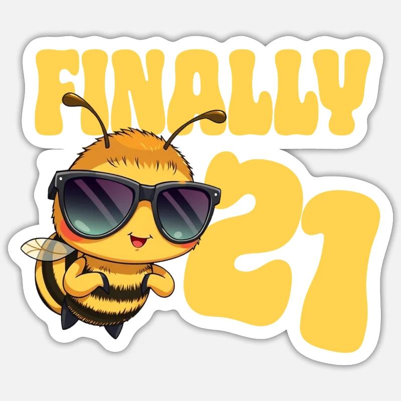 Finally 21 Sticker size S (10 x 10 cm)