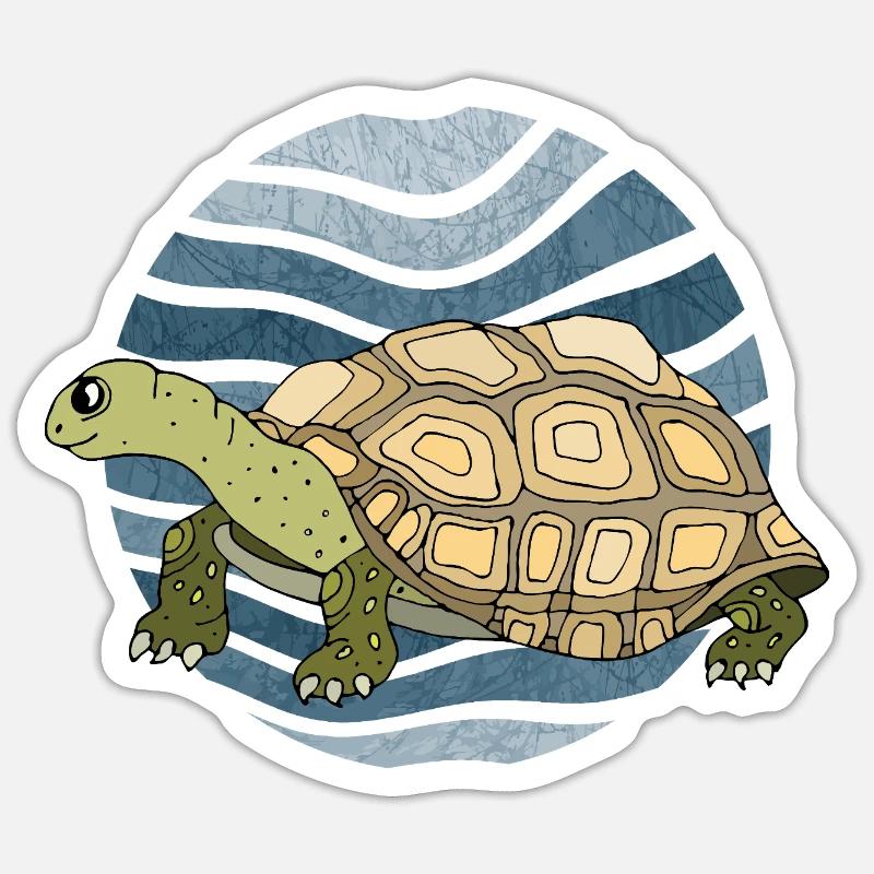 tortoise - Sticker size S (10 x 10 cm) - white matte