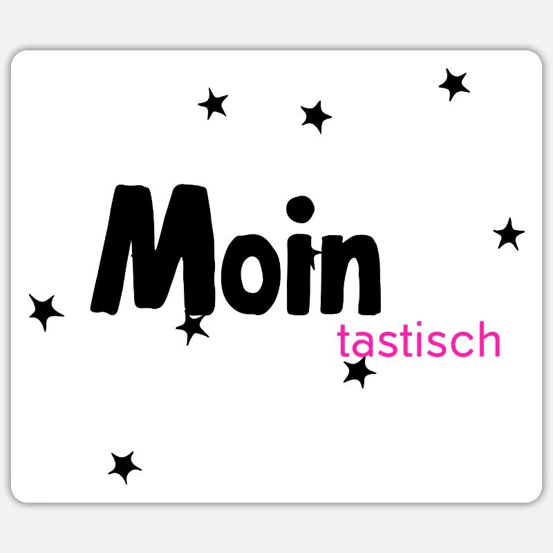 MOINtastic Lettrage rose fluo - Sticker taille S (10 x 10 cm) - blanc mat