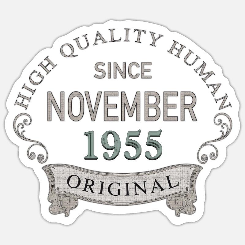 Since_November_1955 - Sticker Größe S (10 x 10 cm) - Mattweiß
