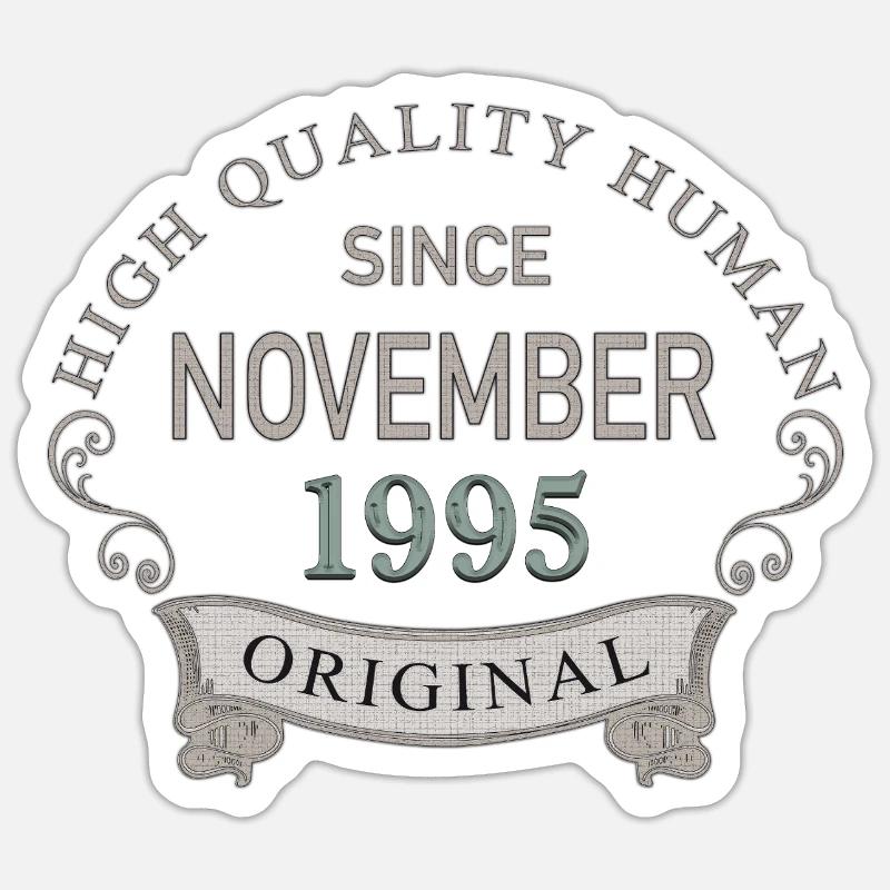 Since_November_1995 - Sticker size S (10 x 10 cm) - white matte