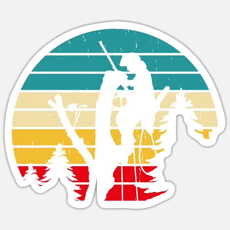 Cadeau drôle de menuisier - Sticker taille S (10 x 10 cm) - blanc mat