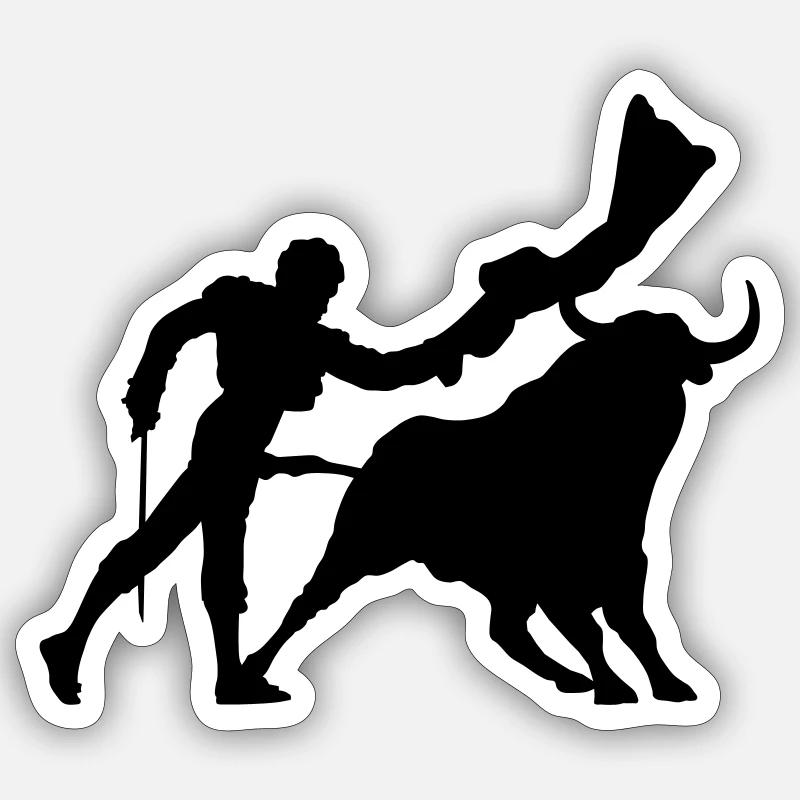 Corrida - Sticker Größe S (10 x 10 cm) - Mattweiß