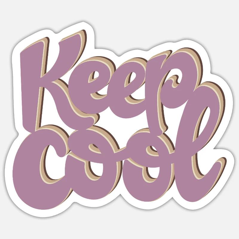 KEEP COOL - Sticker size S (10 x 10 cm) - white matte