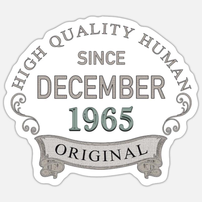 Since_December_1965 - Sticker size S (10 x 10 cm) - white matte