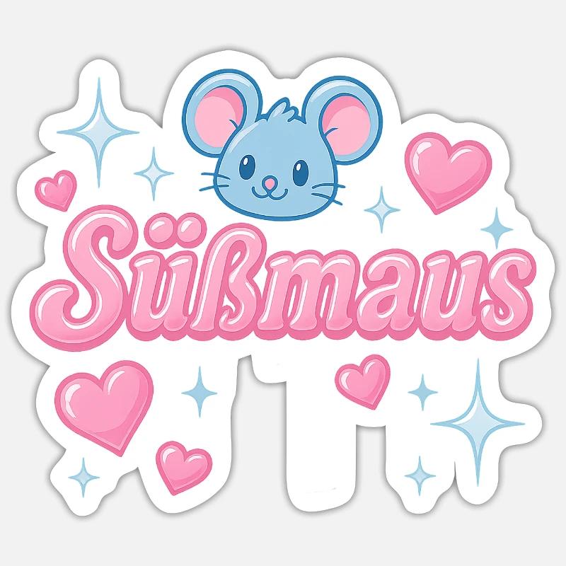 Sweet Mouse - y2K statement design - Sticker size S (10 x 10 cm) - white matte