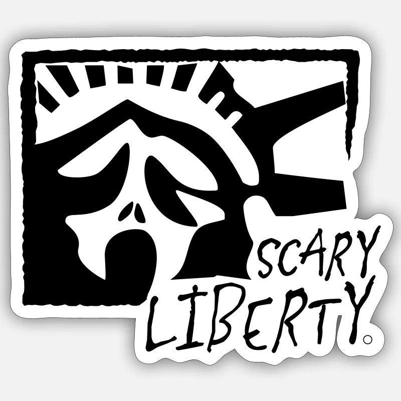 Scary Liberty Sticker size S (10 x 10 cm)