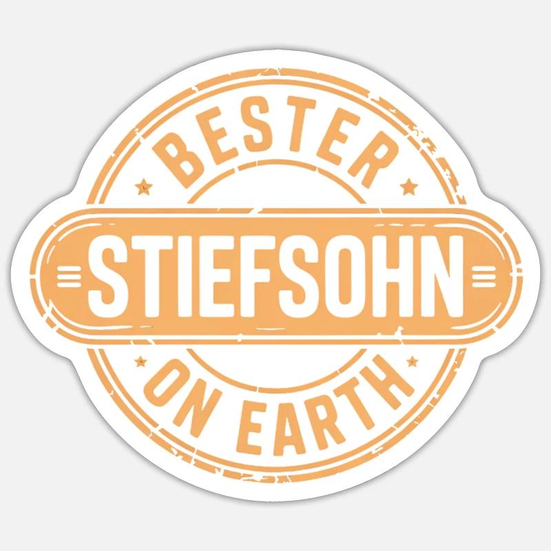 Bester Stiefsohn - Sticker Größe S (10 x 10 cm) - Mattweiß