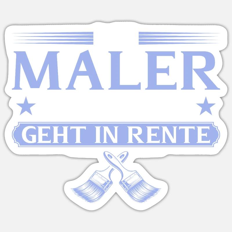 Retired painter legend retired Sticker size S (10 x 10 cm)