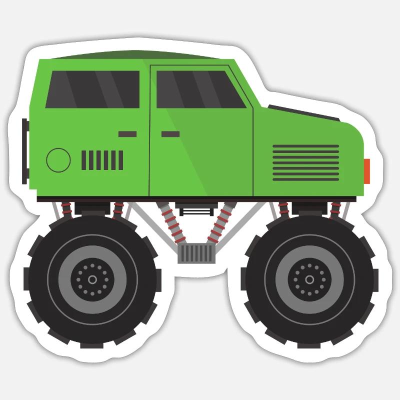 Camion monstre Sticker taille S (10 x 10 cm)