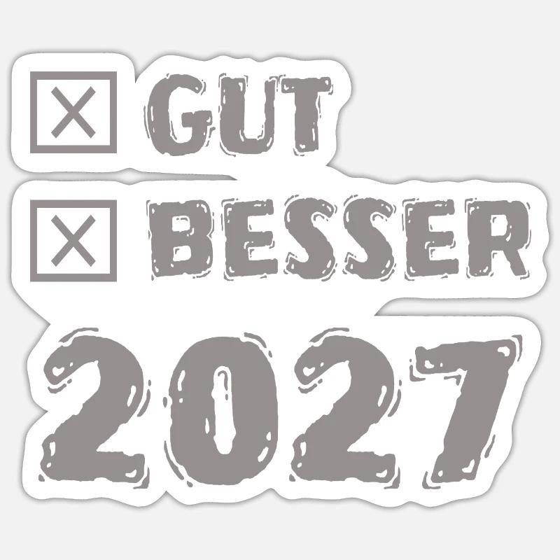 2027 - Sticker taille S (10 x 10 cm) - blanc mat