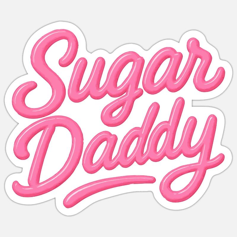 Sugar Daddy – Candy Pink Tippfehler Sticker Größe S (10 x 10 cm)