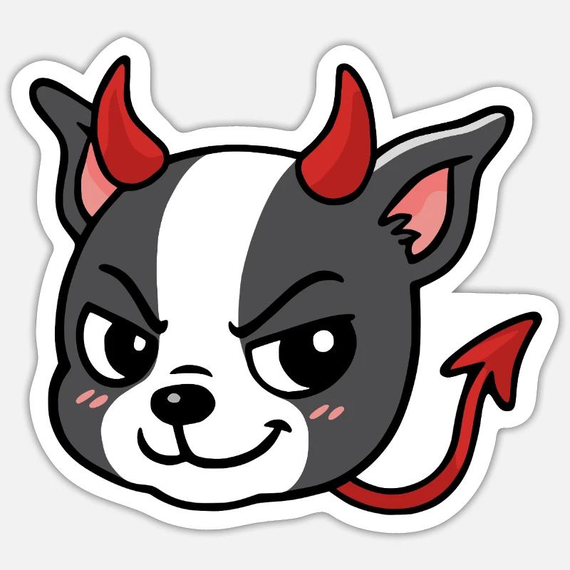 Boston - Devil Sticker size S (10 x 10 cm)