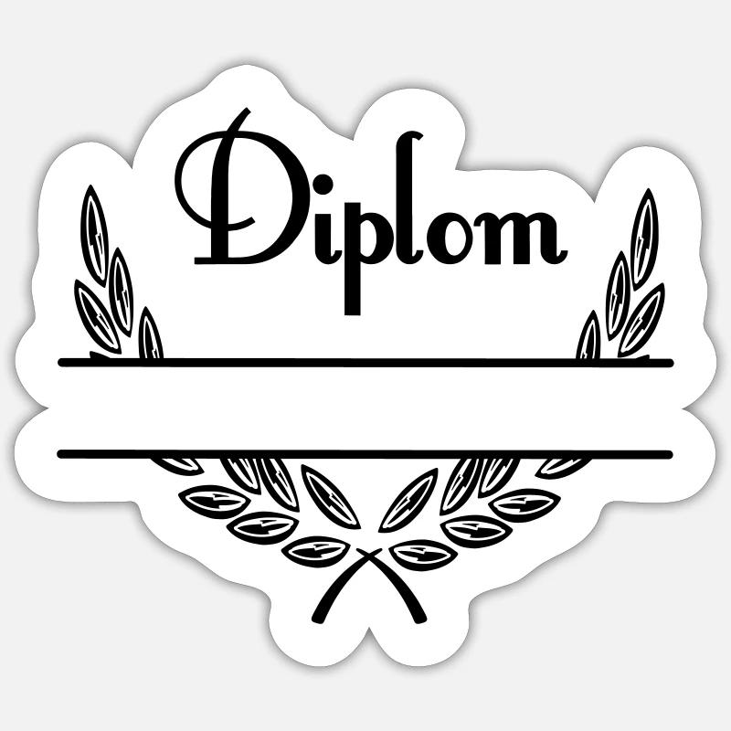 Diplom – Namespace - Sticker size S (10 x 10 cm) - white matte