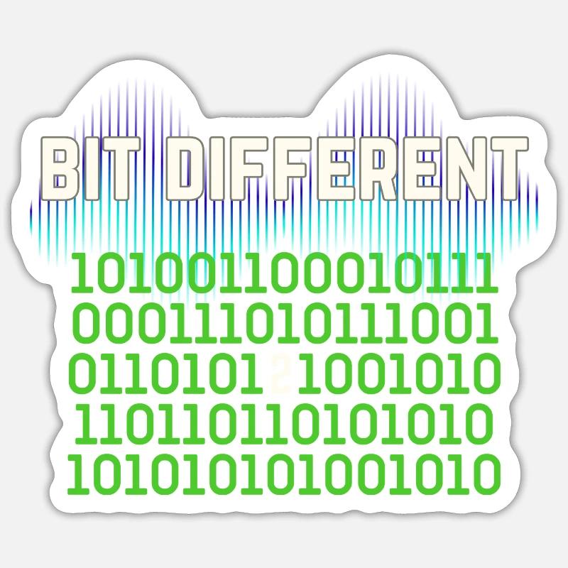 Etwas Anders – Nerdy Binary Error Design Sticker Größe S (10 x 10 cm)