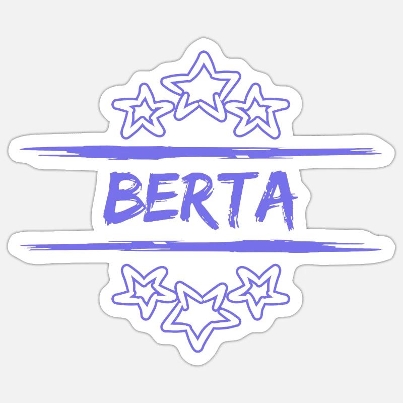 Berta Berta - Sticker taille S (10 x 10 cm) - blanc mat