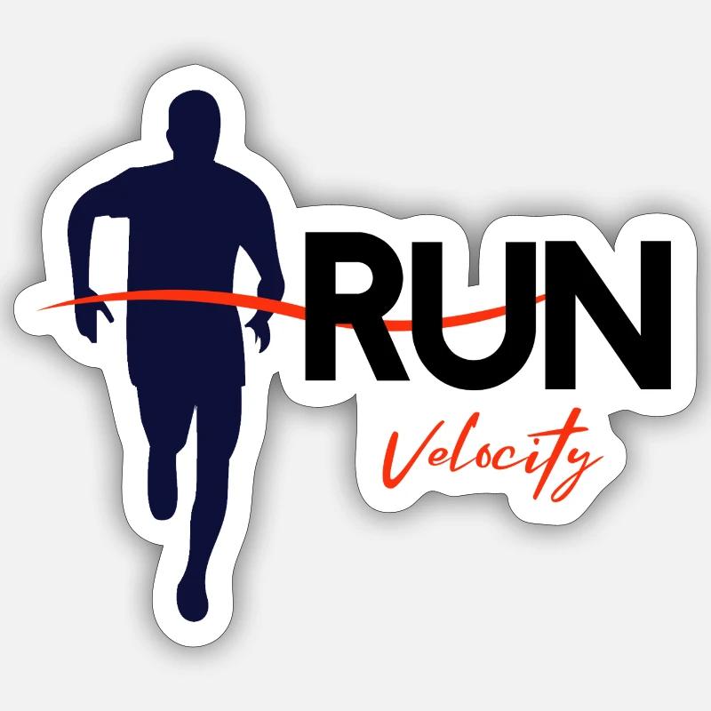 Run - Sticker size S (10 x 10 cm) - white matte