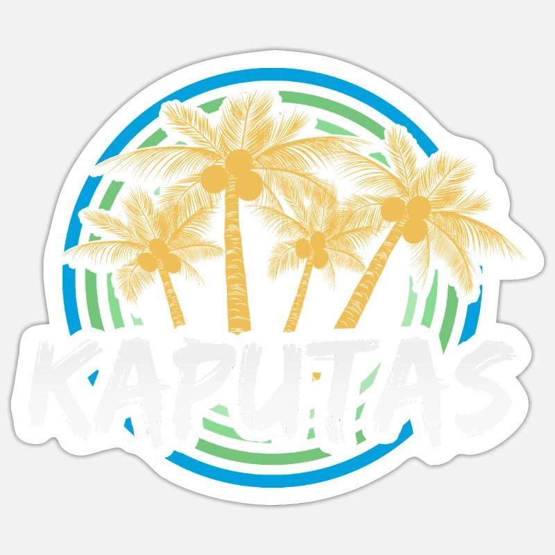 Kaputas als Urlaub - Sticker Größe S (10 x 10 cm) - Mattweiß