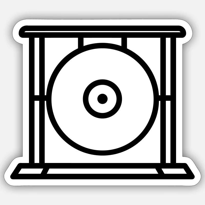 gong - Sticker size S (10 x 10 cm) - white matte