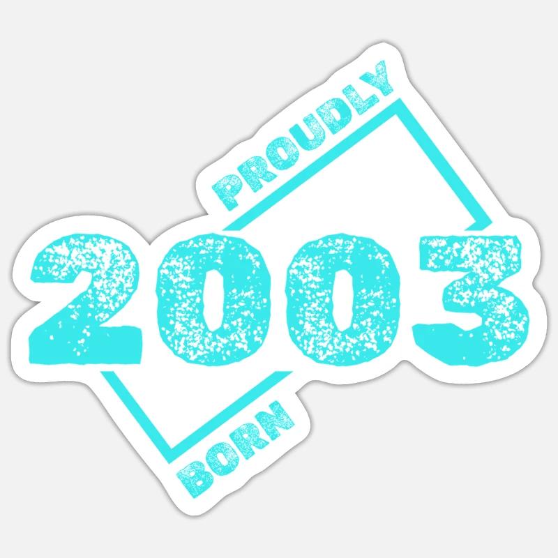 2003 - Sticker size S (10 x 10 cm) - white matte