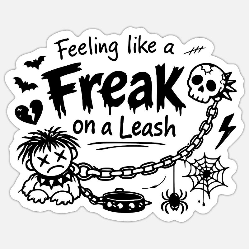 Feeling Like A Freak On A Leash Statement Sticker size S (10 x 10 cm)