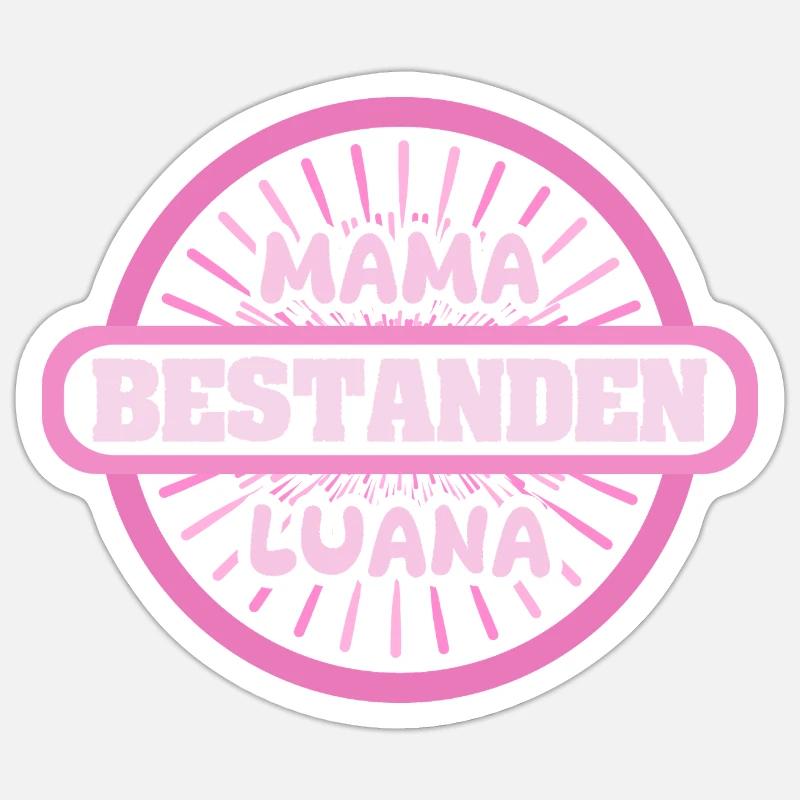 Luana comme prénom - Sticker taille S (10 x 10 cm) - blanc mat