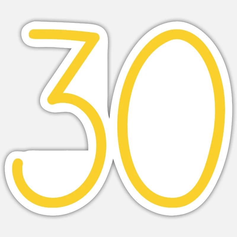 30 - Sticker size S (10 x 10 cm) - white matte