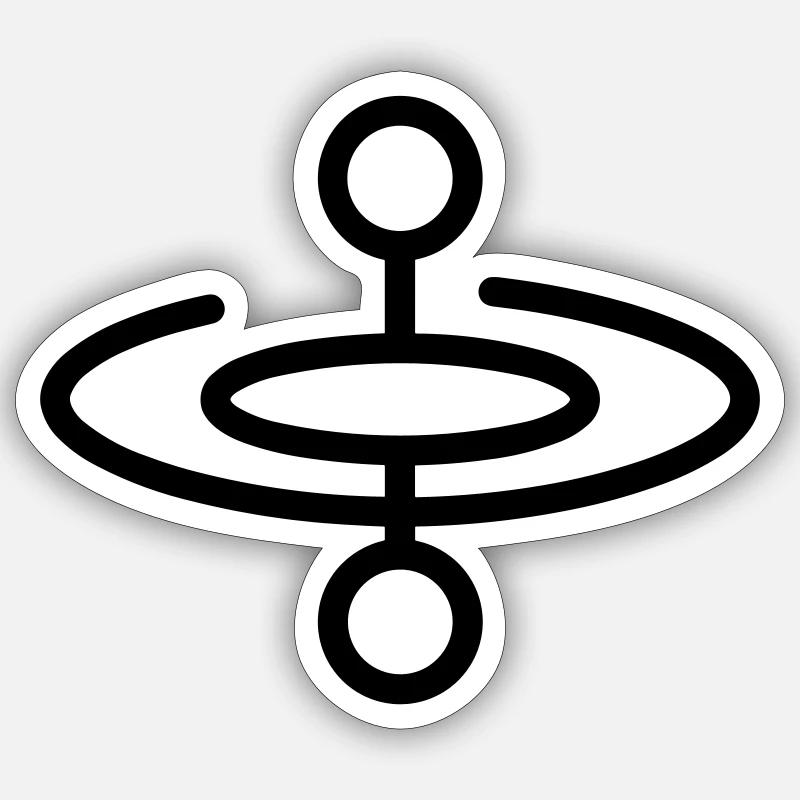 gravity - Sticker size S (10 x 10 cm) - white matte