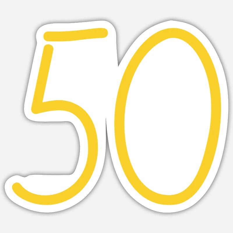 50 - Sticker size S (10 x 10 cm) - white matte