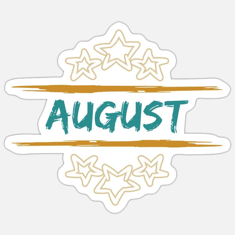 August August Sticker Größe S (10 x 10 cm)