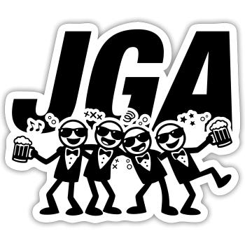 Junggesellenabschied Jga Lustig - Sticker Größe S (10 x 10 cm) - Mattweiß - Vorne