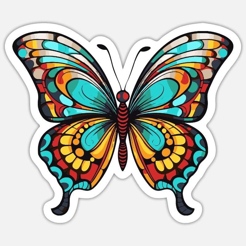 Farfalla colorata Adesivo