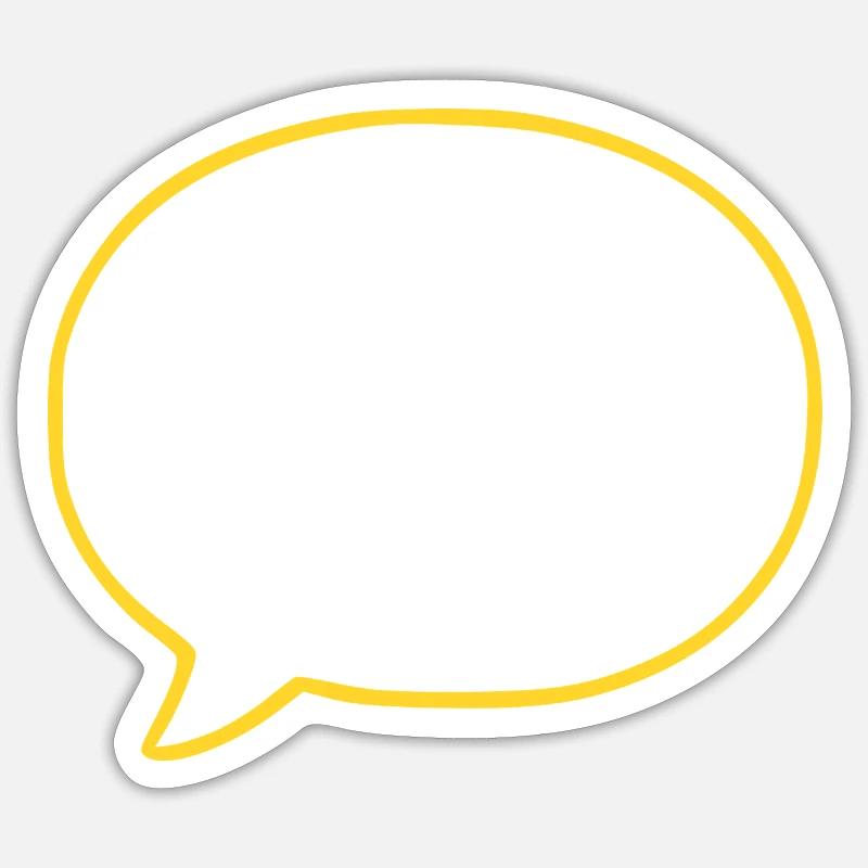 Personalize your own speech bubble comic - Sticker size S (10 x 10 cm) - white matte
