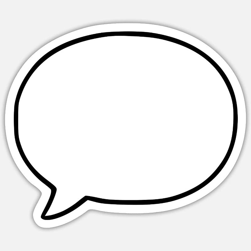 Personalize your own speech bubble comic - Sticker size S (10 x 10 cm) - white matte